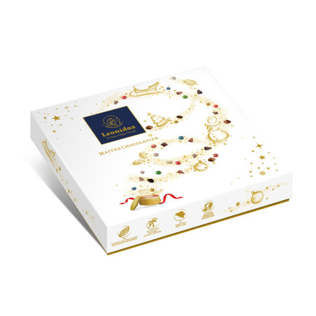 Coffret Sapins Noël blanc - 200 gr